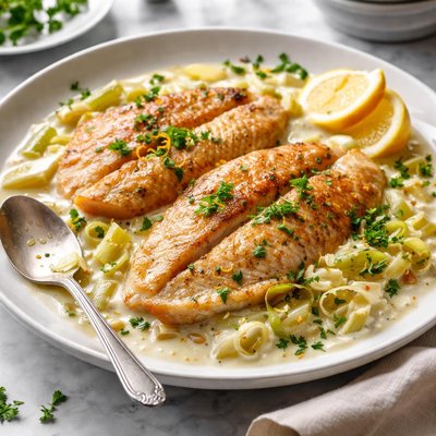 Image of Tilapia with Creamy Leeks
