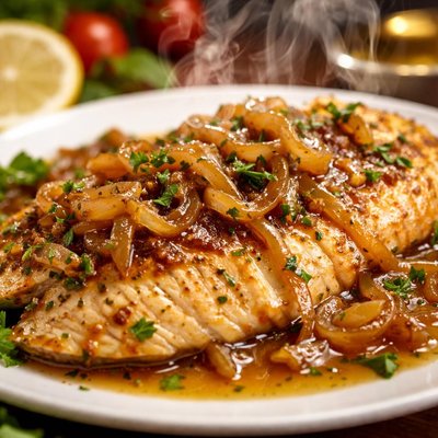 Image of Tilapia with Sweet Onion Ale Sauce