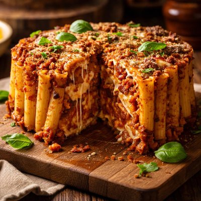 Image of Timballo Di Maccarun Molded Macaroni Casserole