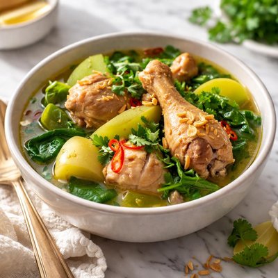 Image of Tinolang Manok Chicken Ginger with Green Papaya