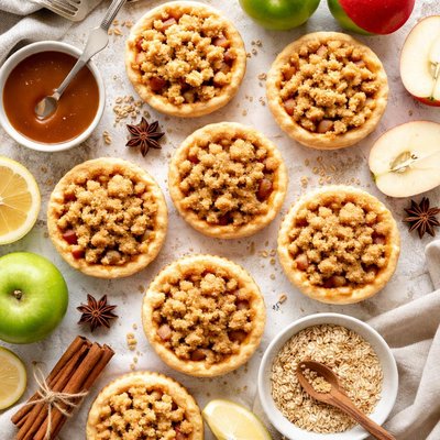Image of Tiny Apple Pies with Crumble Topping