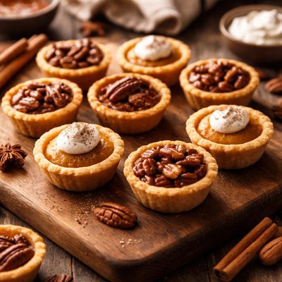 Image of Tiny Tarts with Pecan or Pumpkin Filling