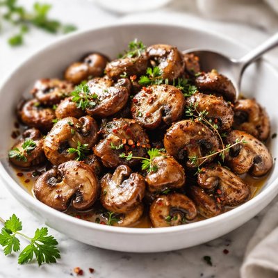 Image of Tipsy Fat Free Microwave Sauteed Mushrooms