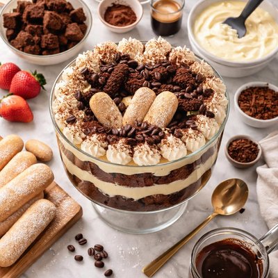 Image of Tiramisu Brownie Trifle Pampered Chef