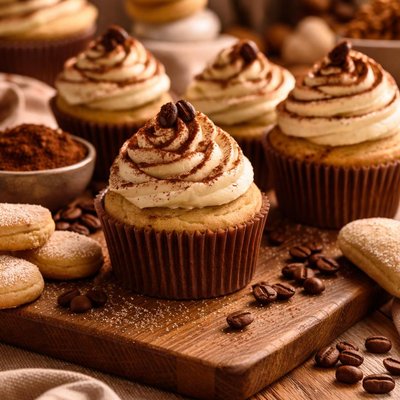 Image of Tiramisu Cupcakes Uses Cake Mix