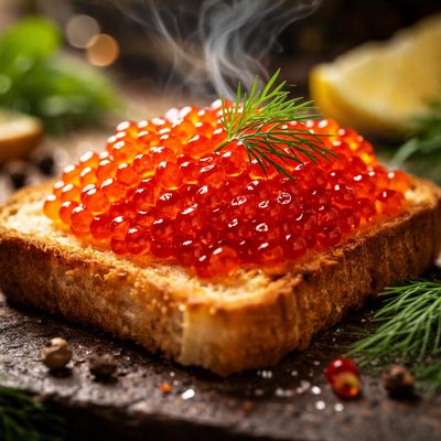 Image of Whole30 Toast with Red Caviar