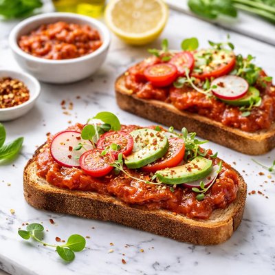 Image of Whole30 Toast with Tomato Spread