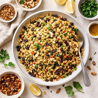 Image of Toasted Couscous with Almonds and Raisins
