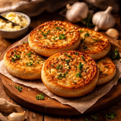 Image of Toasted Garlic Hamburger Buns