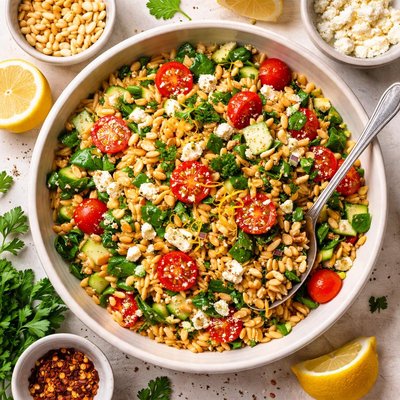 Image of Toasted Orzo with Pine Nuts