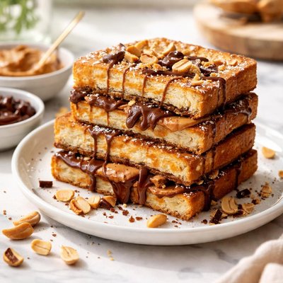 Image of Toasted Peanut Butter Nutella Sandwich