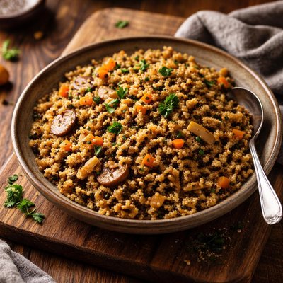 Image of Toasted Quinoa or Barley Pilaf