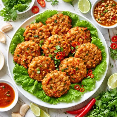 Image of Tod Mun Goong Thai Fish and Shrimp Cakes