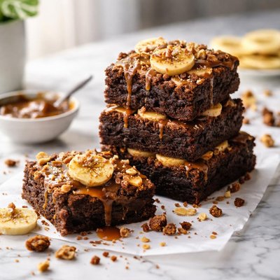 Image of Toffee Banana Brownies