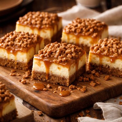 Image of Toffee Topped Cheesecake Bars