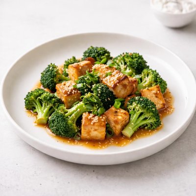 Image of Tofu and Broccoli in Garlic Sauce Recipe