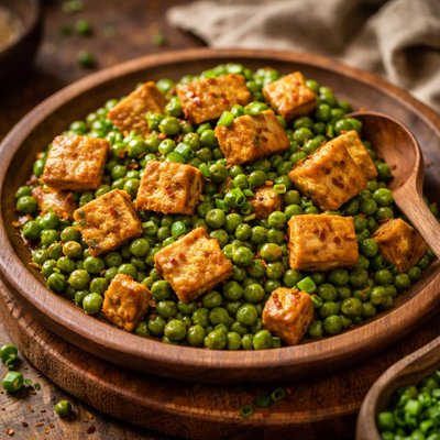 Image of Tofu and Green Peas