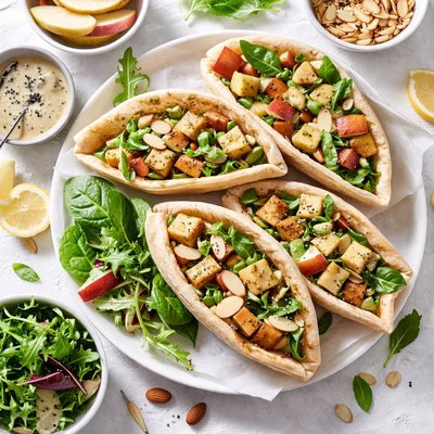 Image of Tofu Apple Almond Pita Pocket