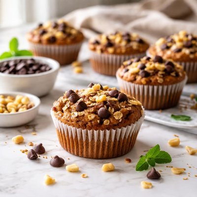 Image of Tofu Chocolate Chip Pine Nut Muffins