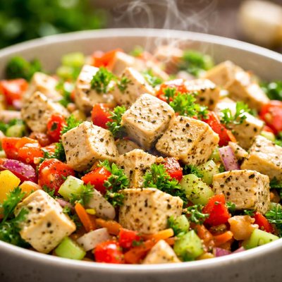 Image of Tofu Salad Easy Vegan Make Ahead Moosewood