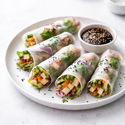 Image of Whole30 Tofu Spring Rolls