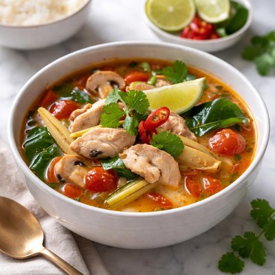 Image of Tom Yum Gai Thai Hot Sour Chicken Soup