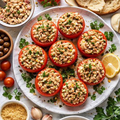 Image of Tomates Recheados Portuguese Deviled Tomatoes