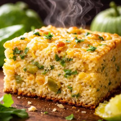 Image of Tomatillo Cheddar Cornbread