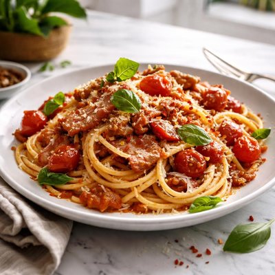 Image of Tomato and Bacon Pasta