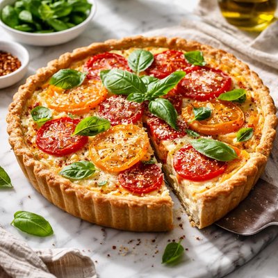 Image of Tomato and Basil Quiche