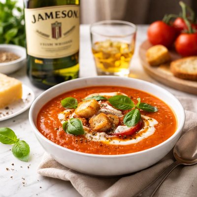 Image of Tomato and Basil Soup with Jameson Irish Whiskey