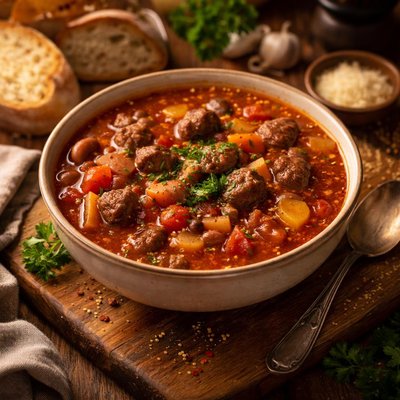 Image of Tomato and Beef Soup