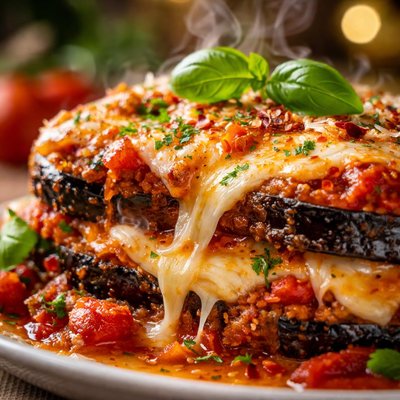 Image of Tomato and Eggplant Aubergine Parm