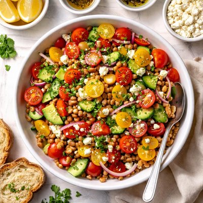 Image of Tomato and Garbanzo Salad