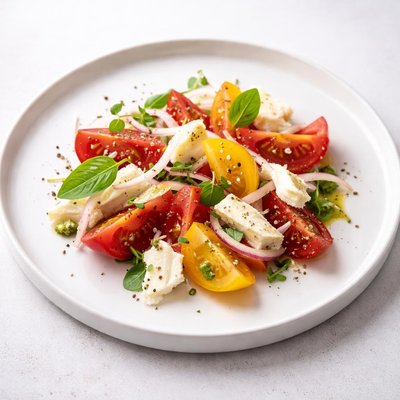 Image of Tomato and Oaxacan Cheese Salad