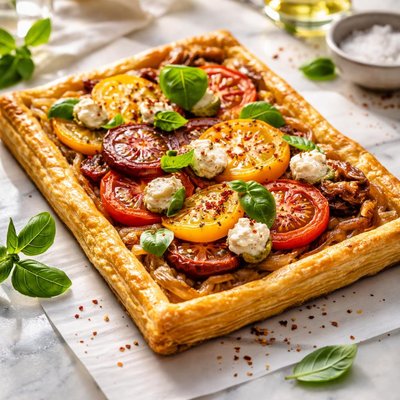 Image of Tomato and Onion Tart Gourmet Magazine