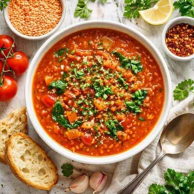 Image of Tomato and Red Lentil Soup