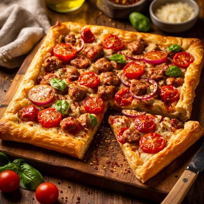 Image of Tomato and Sausage Tart