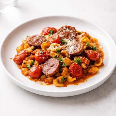 Image of Tomato and Smoked Sausage Casserole