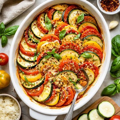 Image of Tomato and Zucchini Casserole