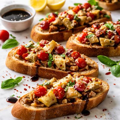 Image of Tomato Artichoke Bruschetta Bread