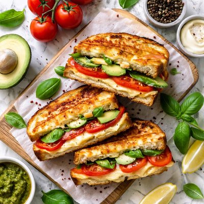 Image of Tomato Avocado Grilled Cheese