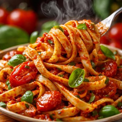 Image of Tomato Basil Fettuccine