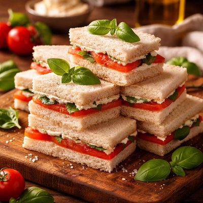 Image of Tomato Basil Finger Sandwich