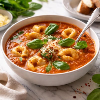 Image of Tomato Basil Tortellini Soup