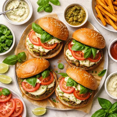 Image of Tomato Basil Turkey Burgers
