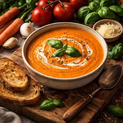 Image of Tomato Carrot Basil Bisque
