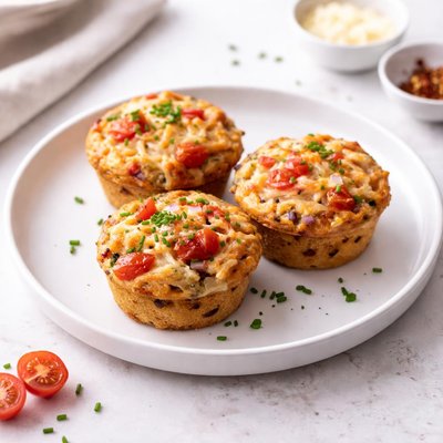 Image of Tomato Cheese and Onion Muffins