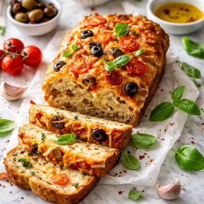 Image of Tomato Cheese Olive Bread