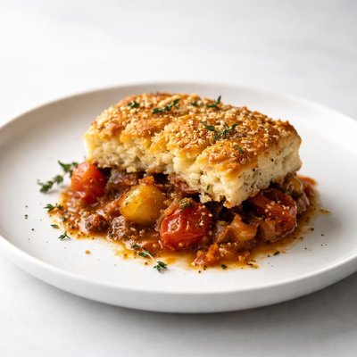Image of Tomato Cobbler with Gruyere Crust